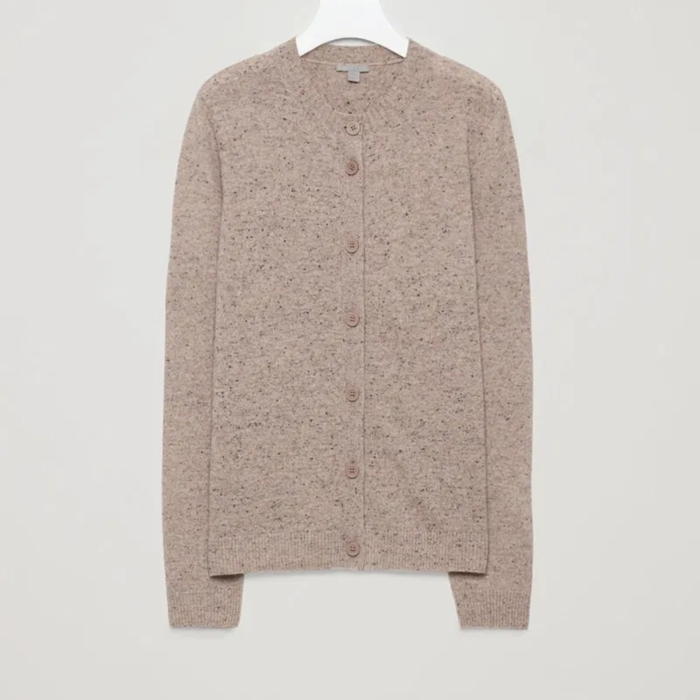 COS Back Pleat Lambswool Cardigan Size Small